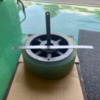 ウレタンゴムローラー再ライニング！90度　Φ360×Φ306×136(108)L